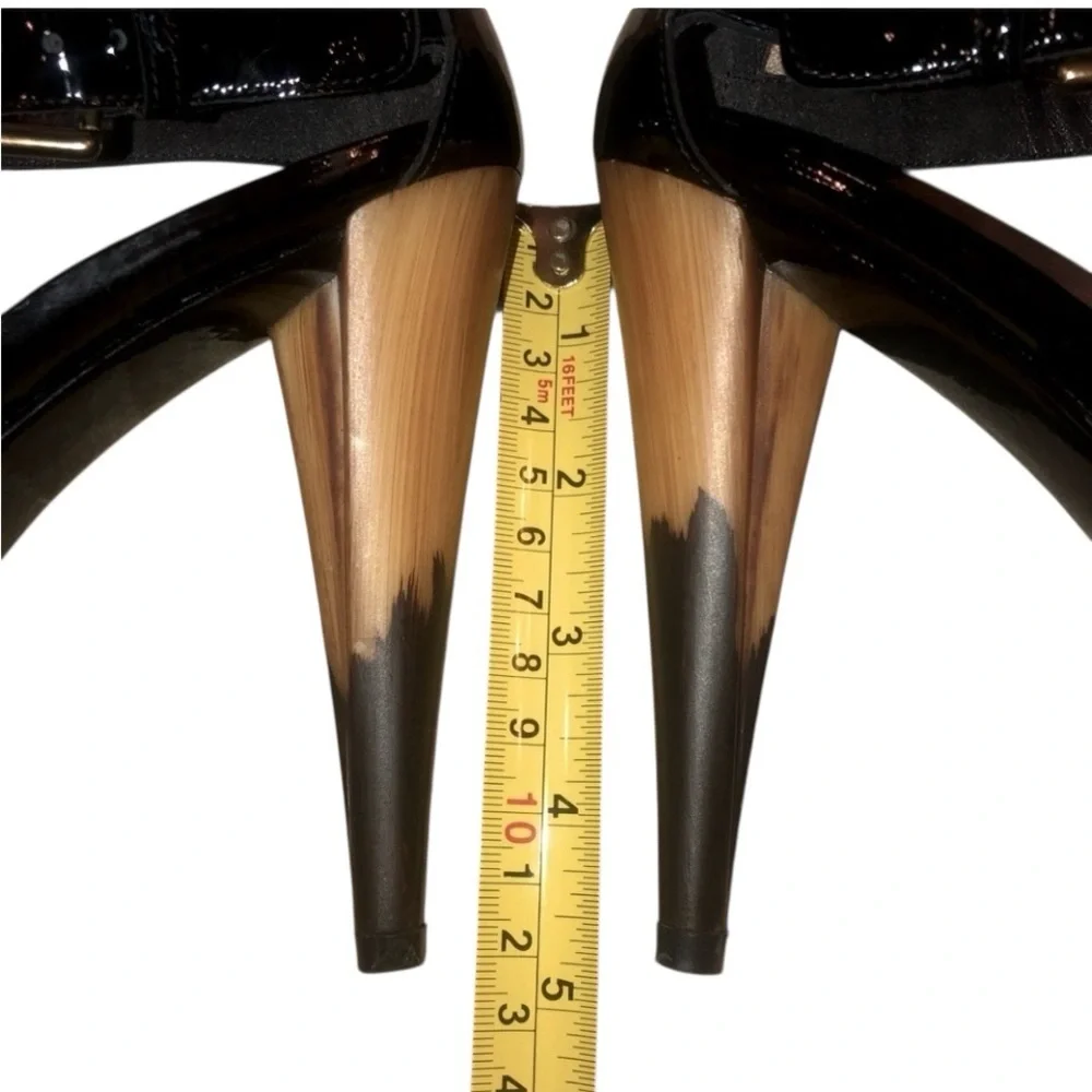 Stuart Weitzman Patent Leather Platform Sandals